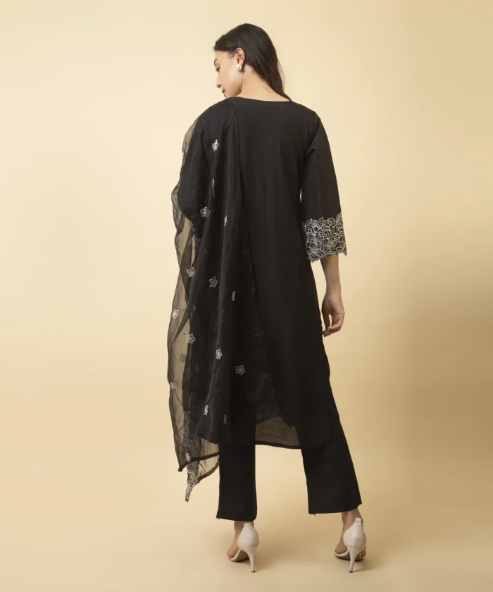 Black Russian silk suit - Image 5