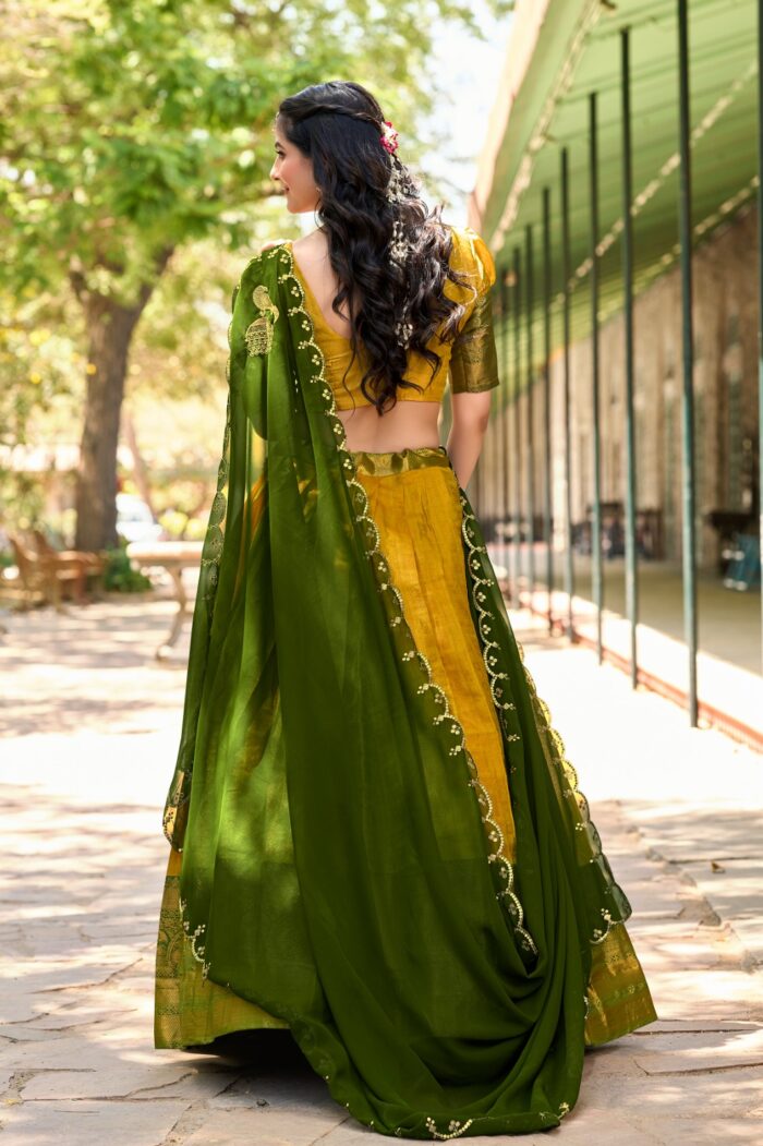 Kanjivaram silk lehenga choli - Image 7