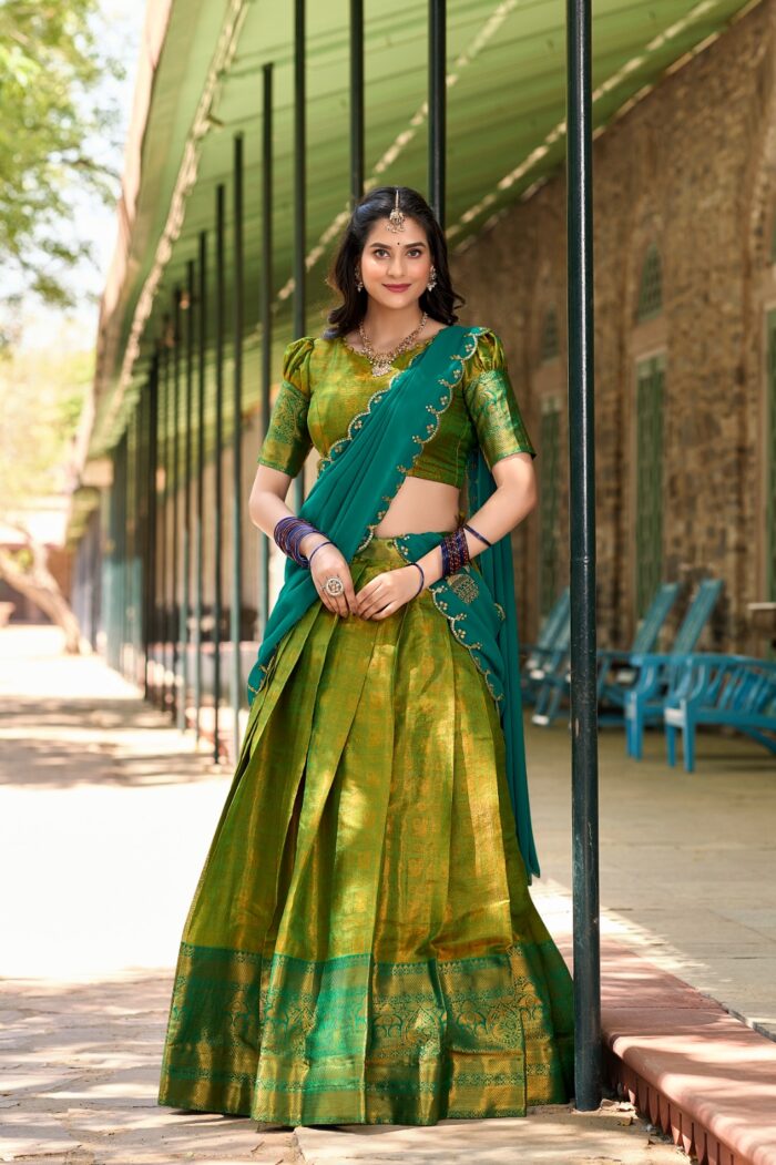 Kanjivaram silk lehenga choli - Image 2